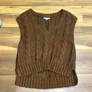 Brown sweater vest